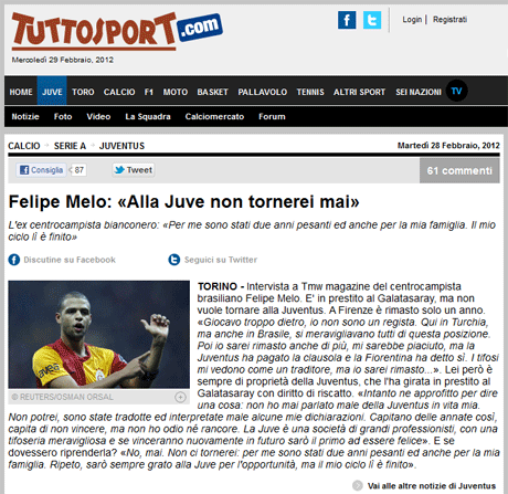 Intervista Felipe Melo